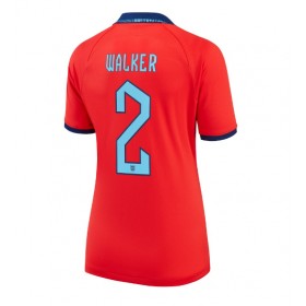 Damen Fußballbekleidung England Kyle Walker #2 Auswärtstrikot WM 2022 Kurzarm